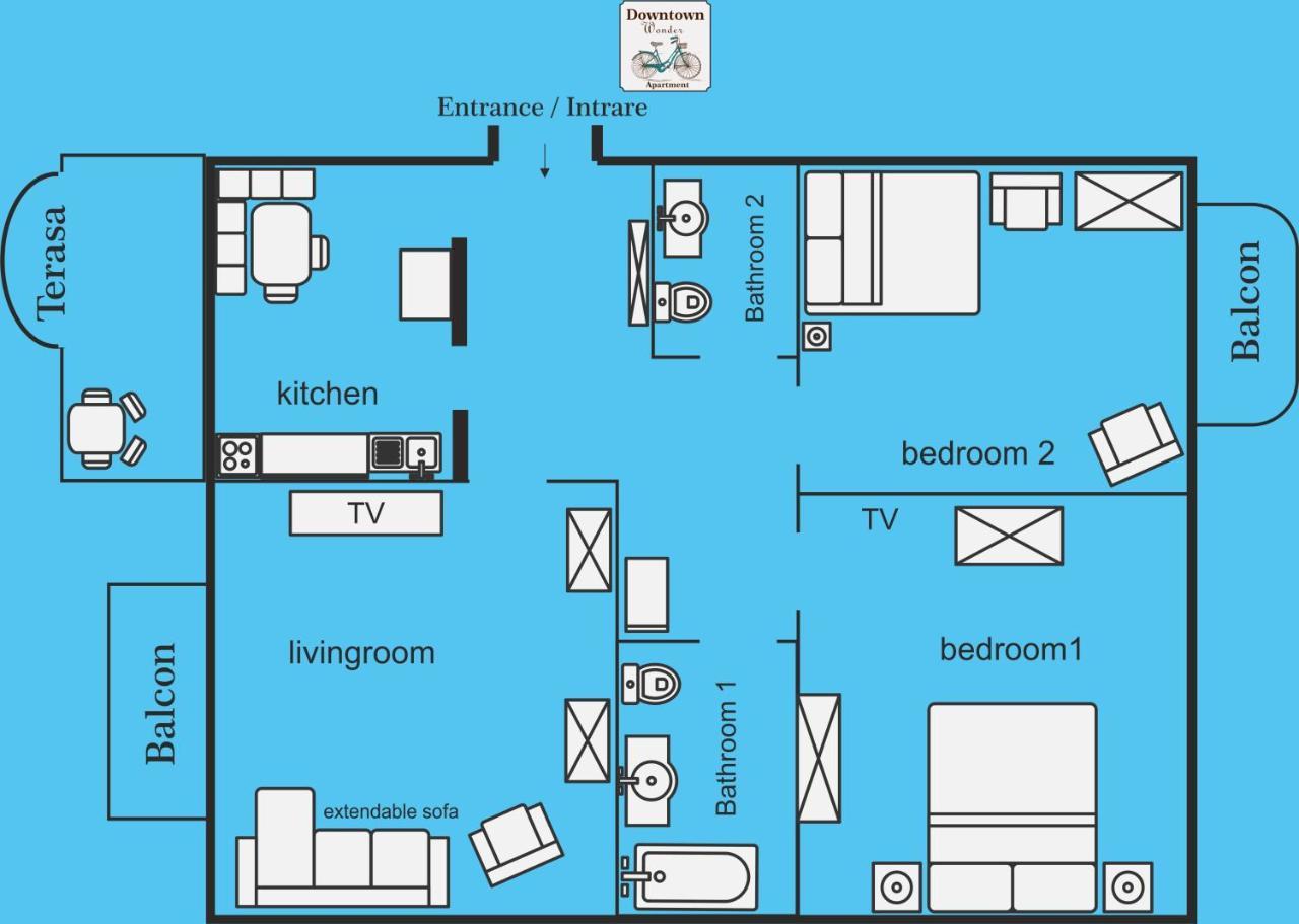 Downtown Wonder Apartament Cluj-Napoca Eksteriør billede